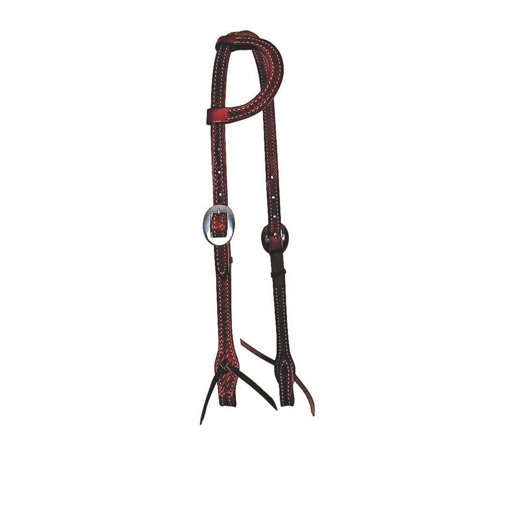 Chocolate & White Gator 3 Piece Bronc Halter — Lucky Leather Company