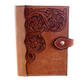 Bible cover rough out toast leather bell flower tooling