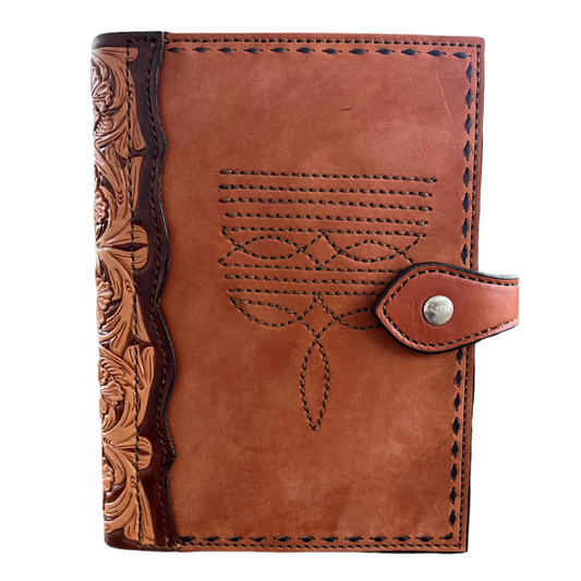 Bible cover Cowboy Stitch- Toast