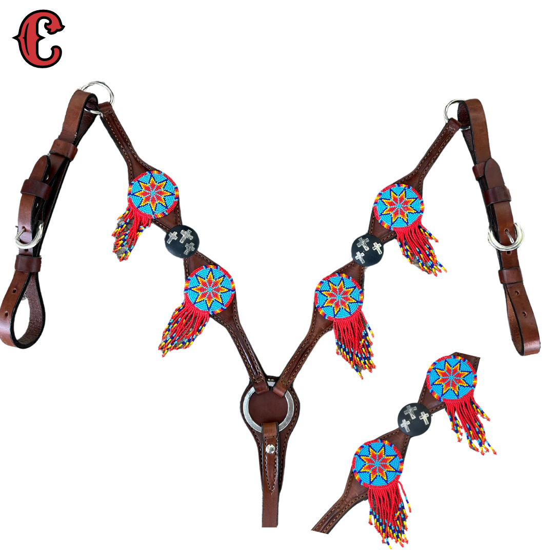 VINTAGE CONCHO BREASTCOLLARS