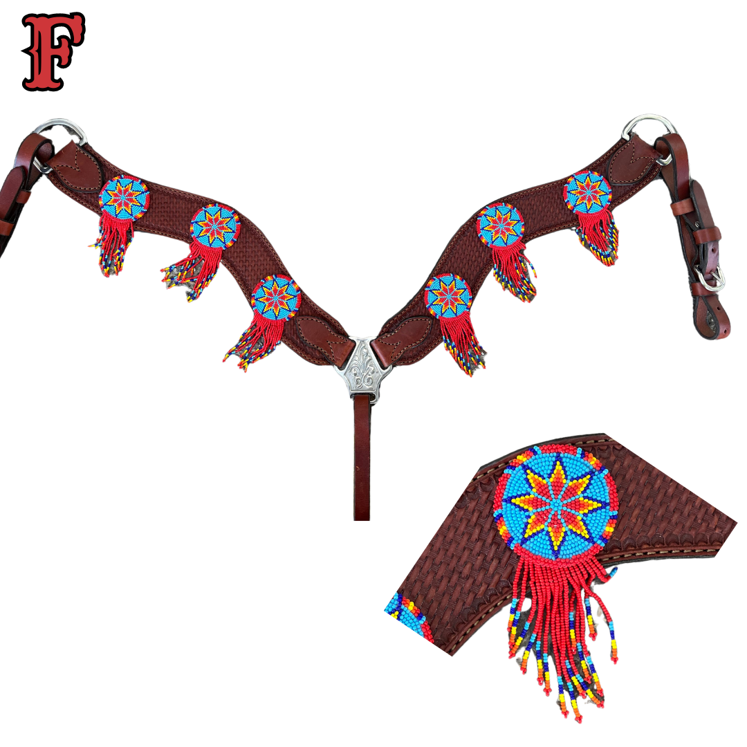 VINTAGE CONCHO BREASTCOLLARS