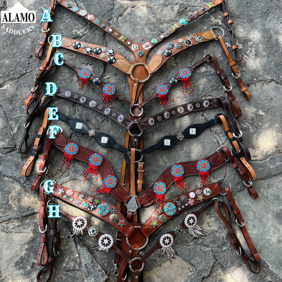 VINTAGE CONCHO BREASTCOLLARS