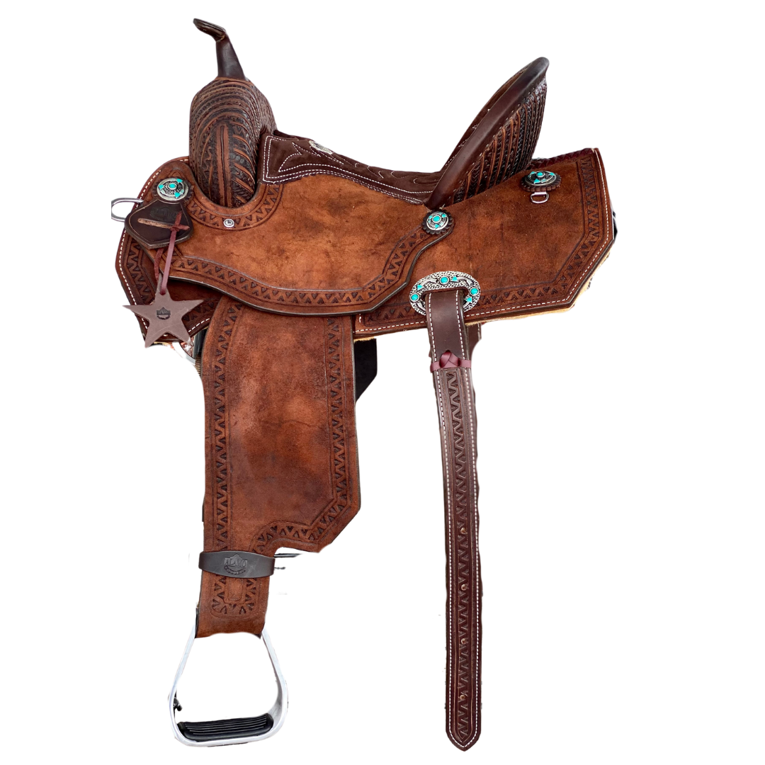 Geo-Aztec Barrel Saddle