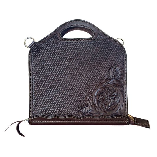 Western Handle Notebook- Chocolate Combo Tooled