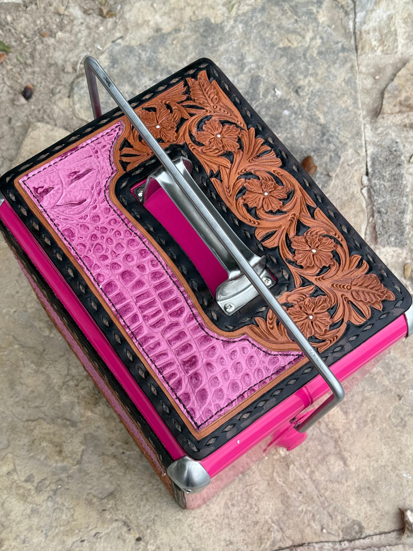 Retro Rodeo Pink Cooler- Pink Gator