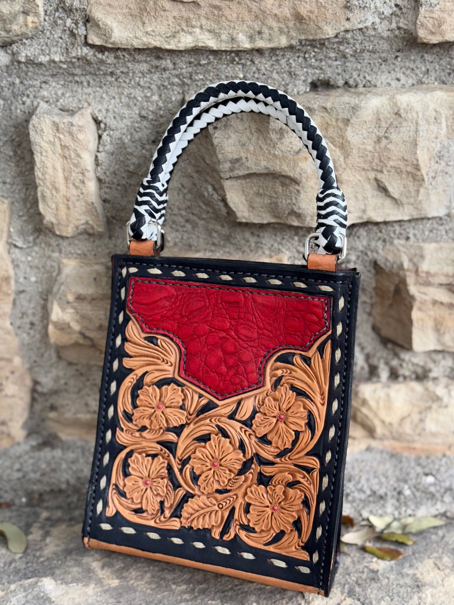 Red Gator Card Handbag