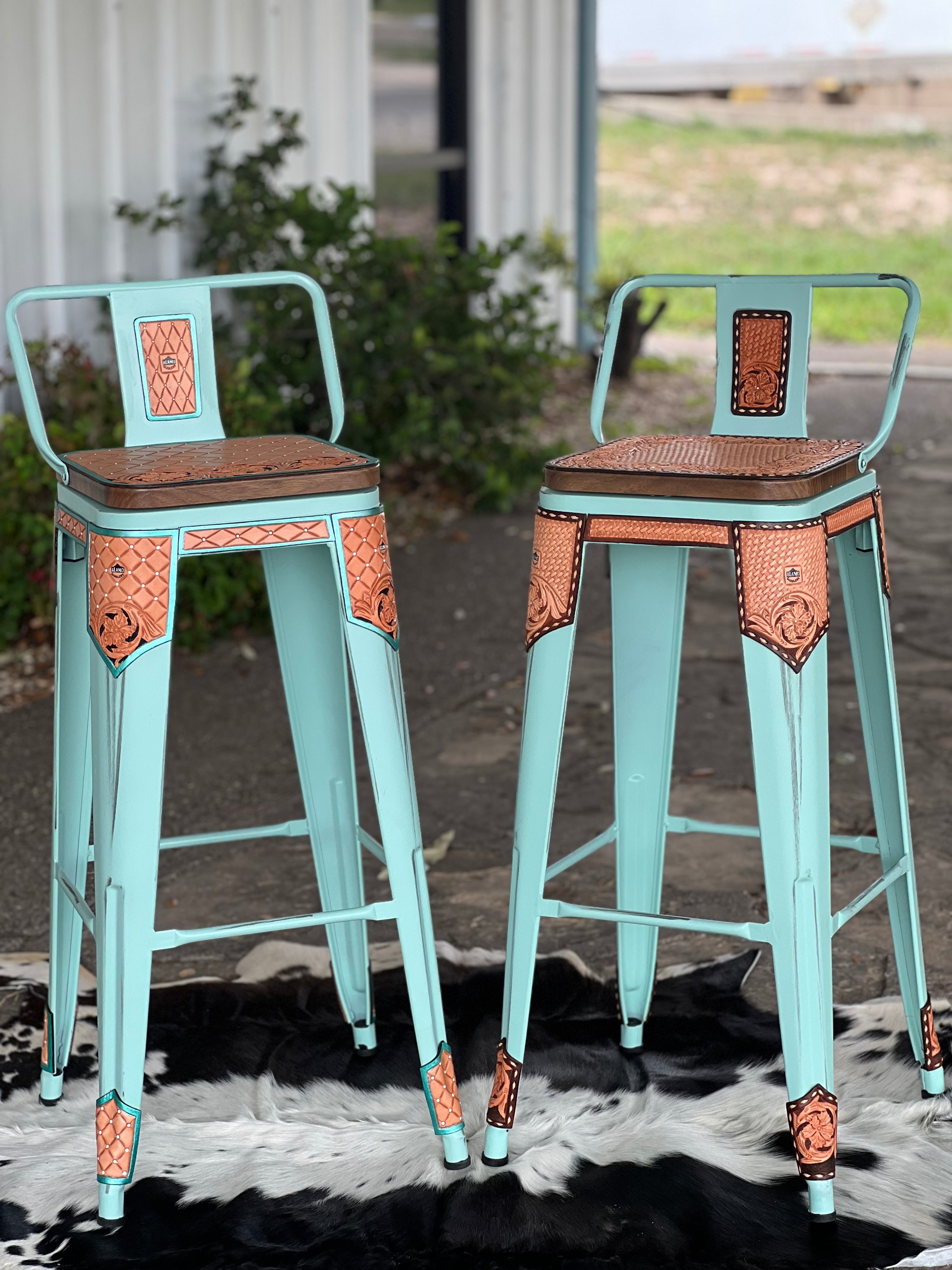 Turquoise counter discount height bar stools