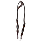 2074-BLKCHEETAH 5/8" Wave one ear headstall with rhinestone inlay