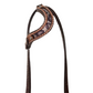 2074-BLKCHEETAH 5/8" Wave one ear headstall with rhinestone inlay