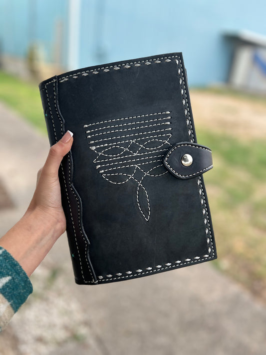 Bible cover Cowboy Stitch- Black