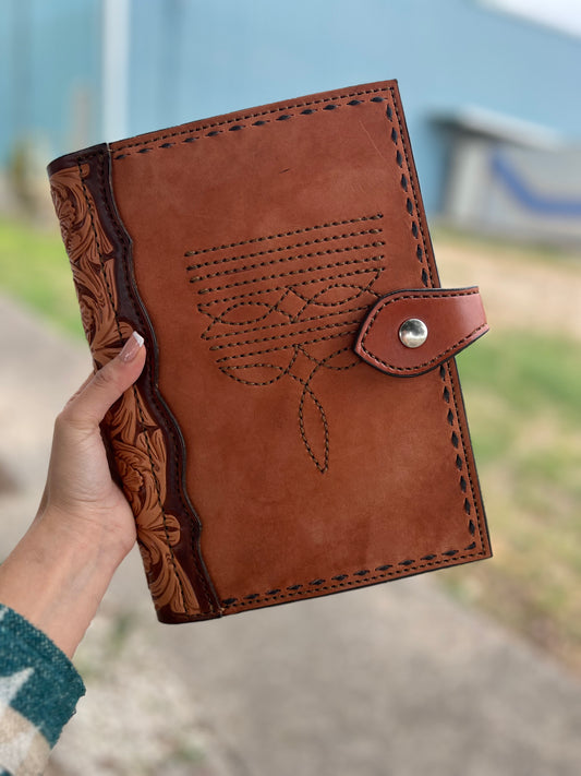 Bible cover Cowboy Stitch- Toast