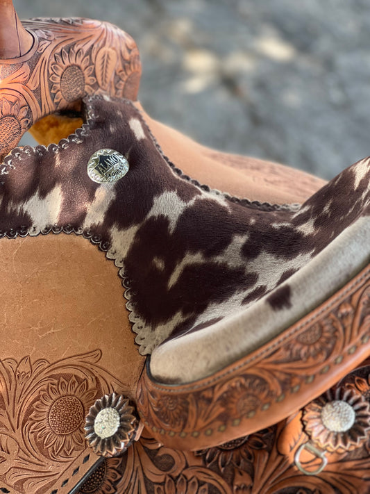 Sunflower with cow suede ALL-AROUND Saddle