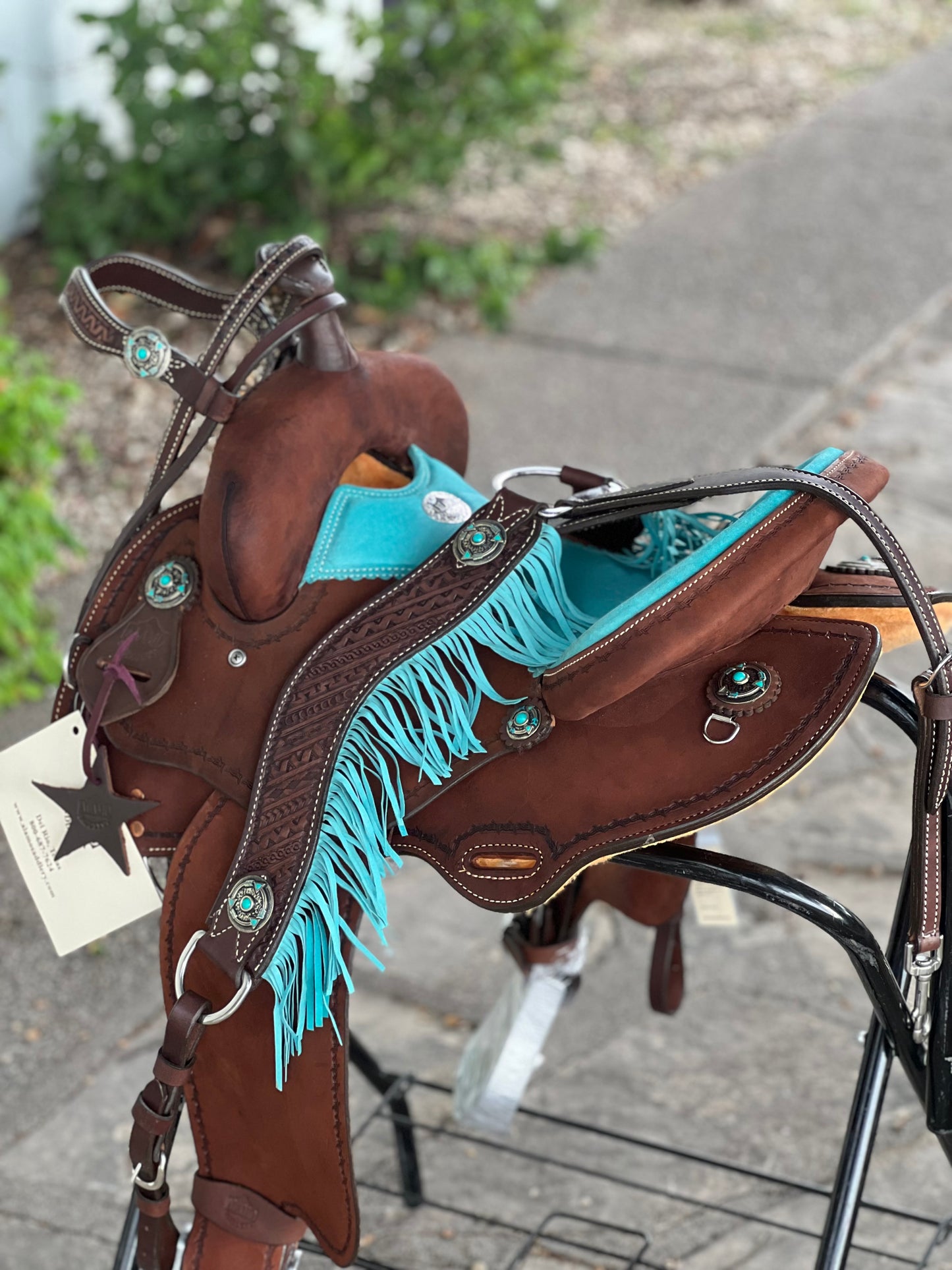 Alamo Air Barrel w/ Turquoise Suede seat