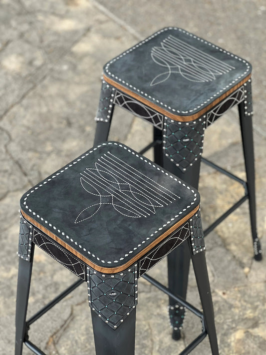 (PRE- ORDER) Cowboy stitch Bar Stools