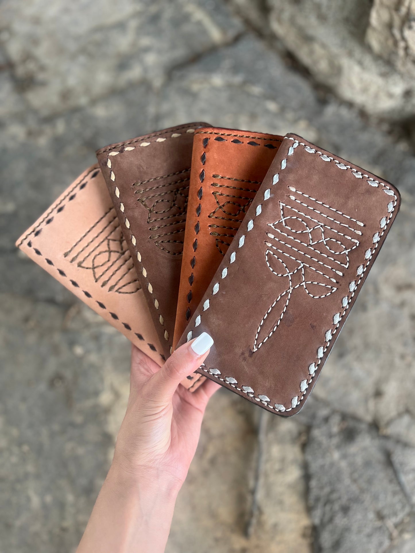 Cowboy Stitch Long Wallet