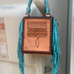 Turquoise Heart Ace Fringe