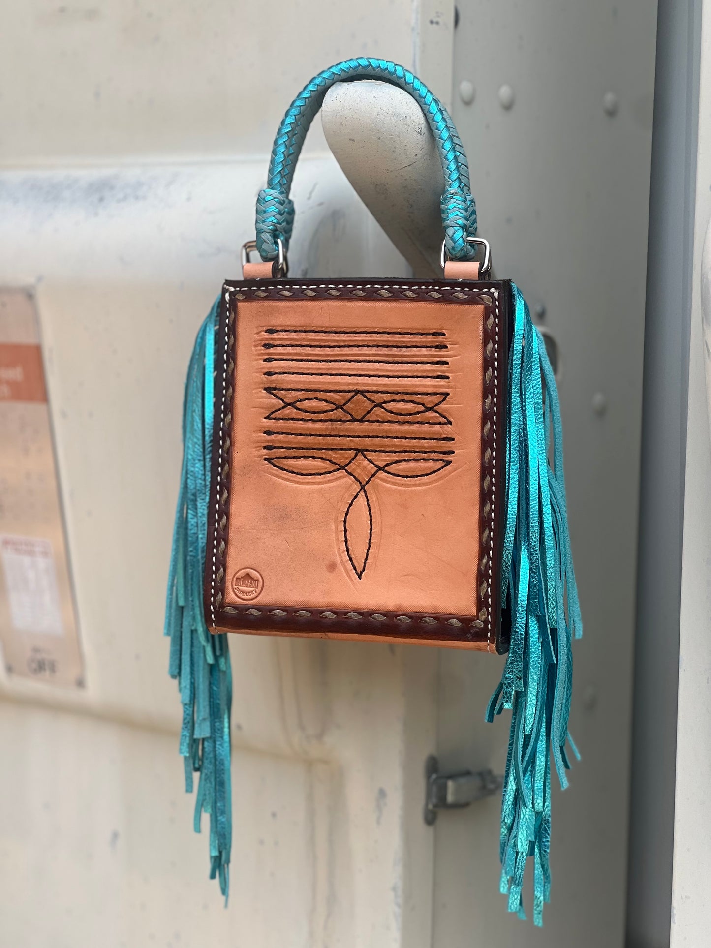 Turquoise Heart Ace Fringe