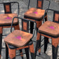 Pair of Barstools W/ Cinnamon Design