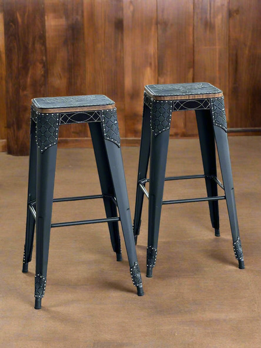 (PRE- ORDER) Cowboy stitch Bar Stools