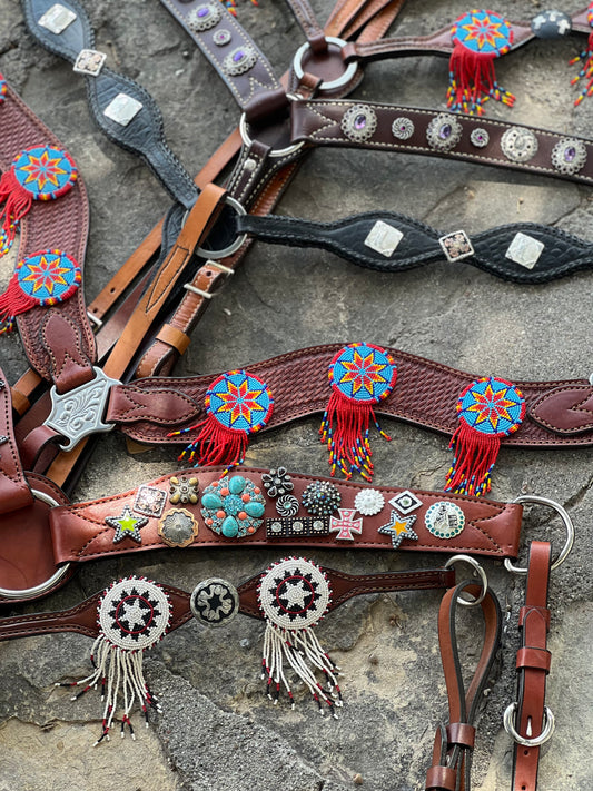 VINTAGE CONCHO BREASTCOLLARS