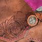 Pink & Turquoise Gator Daisy Barrel