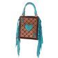 Turquoise Heart Ace Fringe