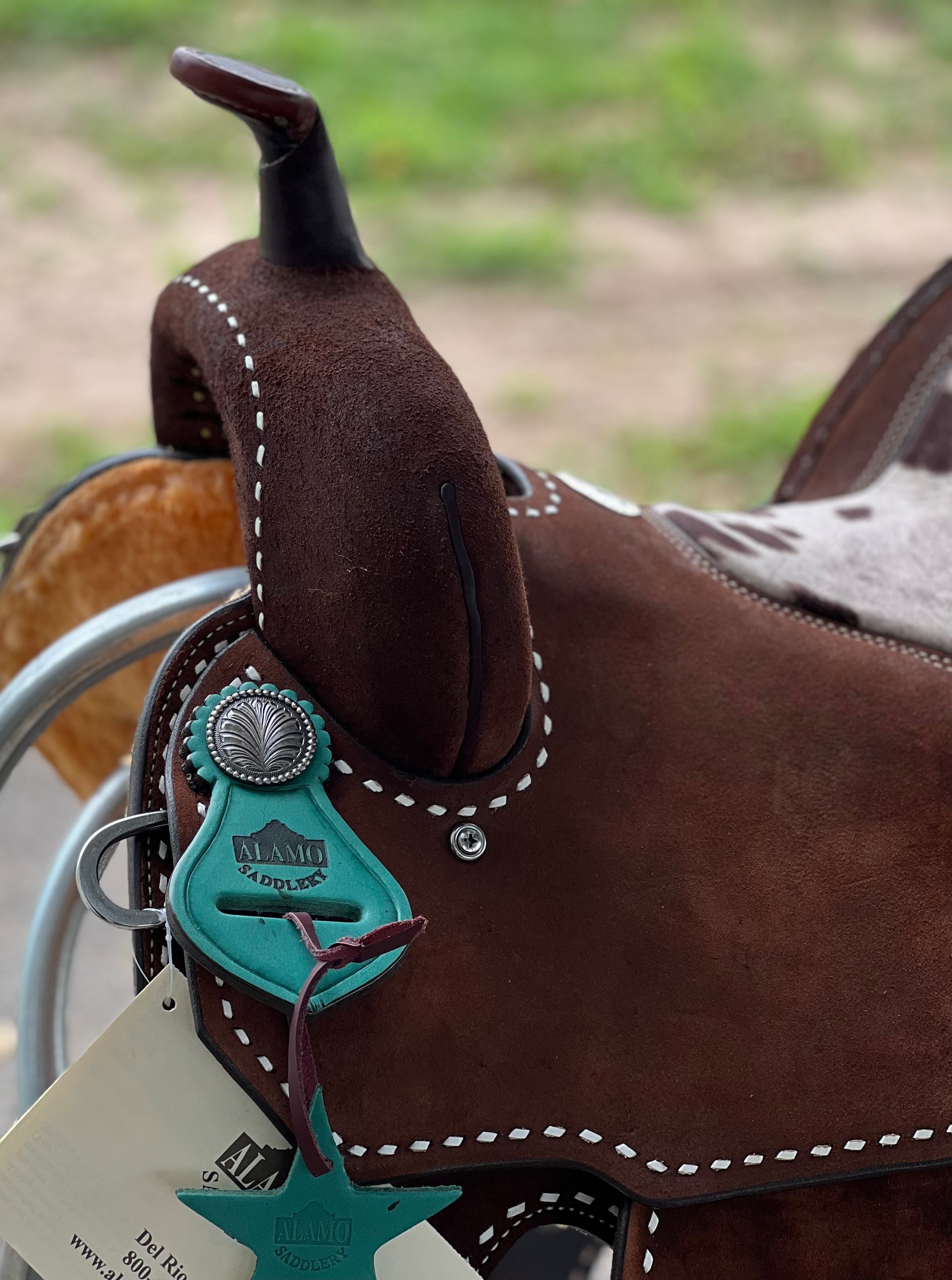 Turquoise Cowgirl Barrel Saddle