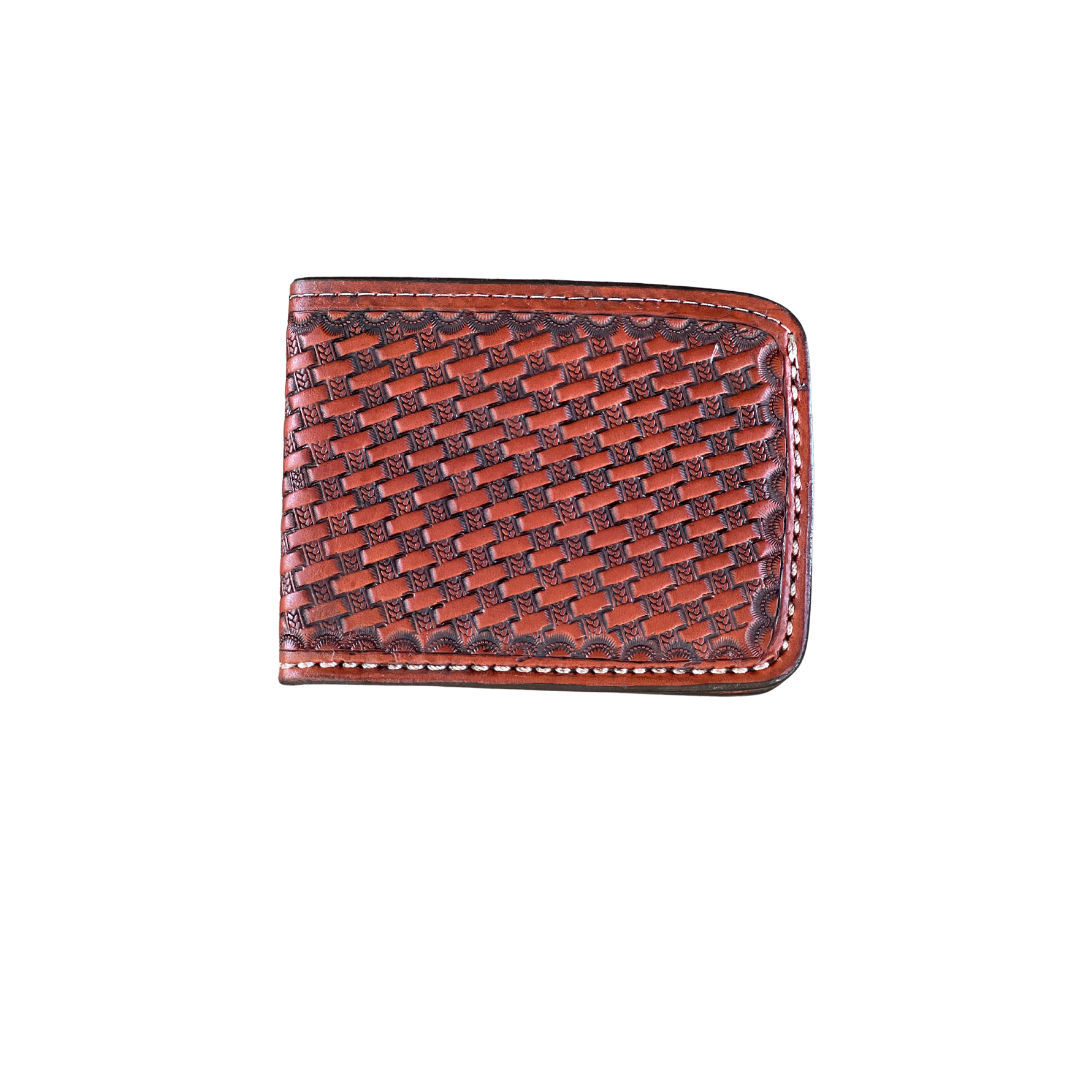 Geo Tooled bi-fold Wallet