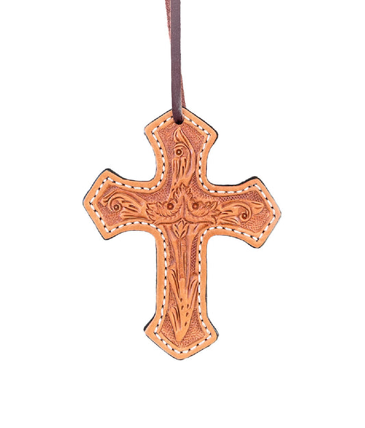 108-COL Cross golden leather colonial tooled