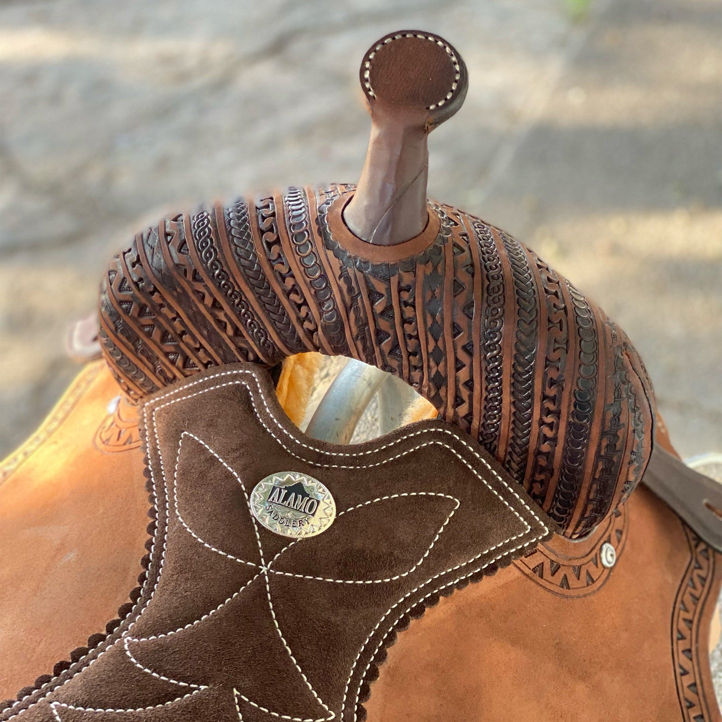 14" Geo-Aztec Alamo Air Barrel Saddle