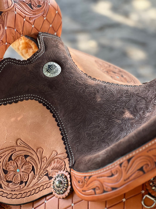 15" El Pinto star Barrel Saddle